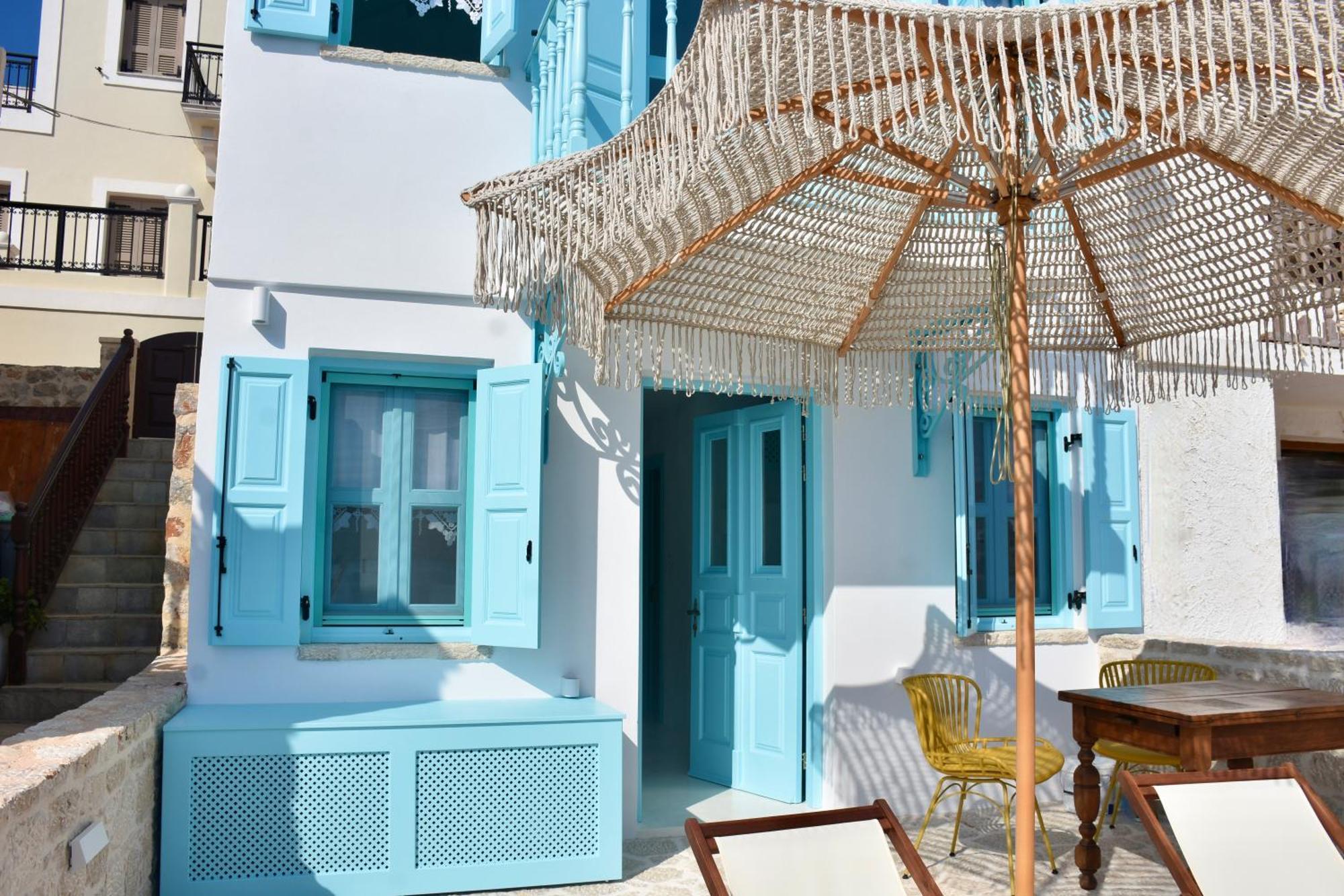 Salt Retreat - Seafront Villa Chalki Town Dış mekan fotoğraf